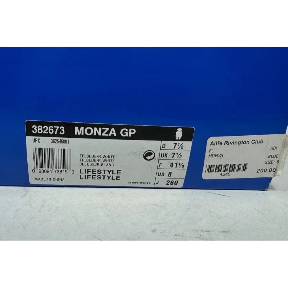 Adidas‎ Monza Racing Driving Blue Suede Shoes Men’s Size 8 382673 Strap
